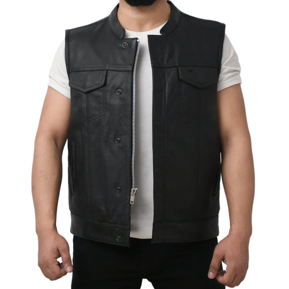 PLUNGE - Motorcycle Leather Vest