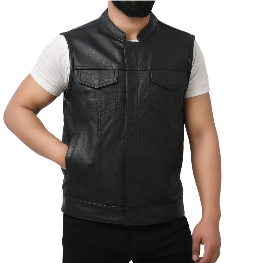 PLUNGE - Motorcycle Leather Vest