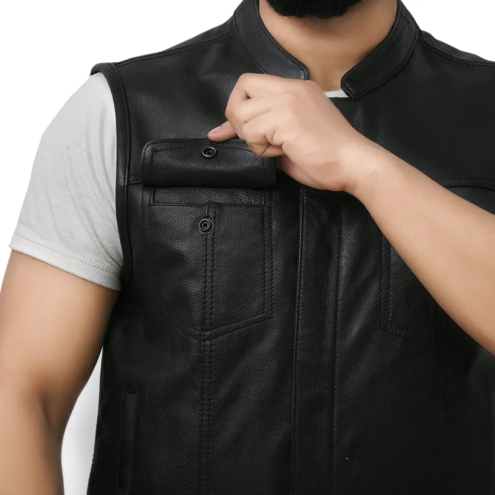 PLUNGE - Motorcycle Leather Vest
