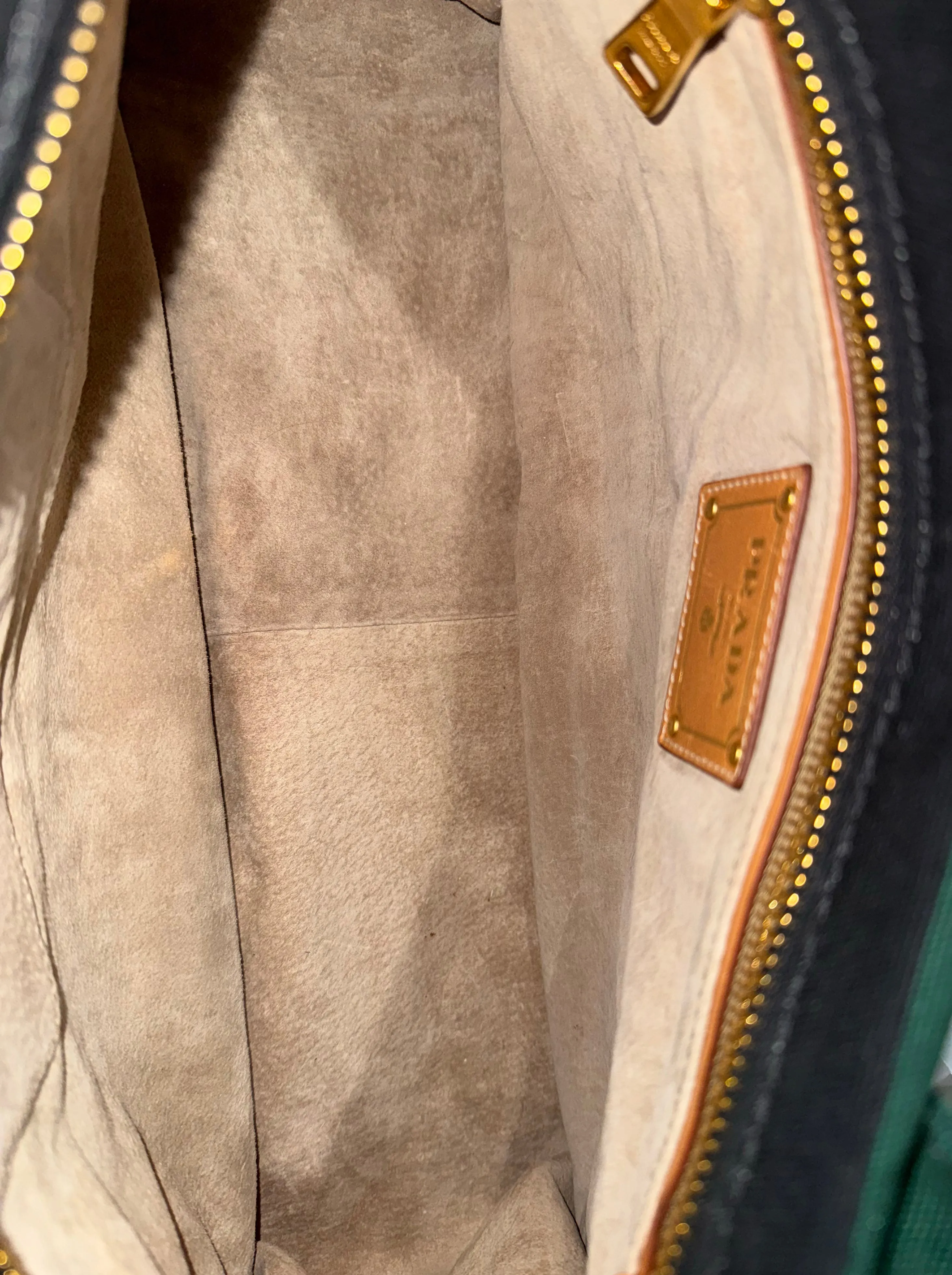 Prada Canapa Righe Striped Handbag