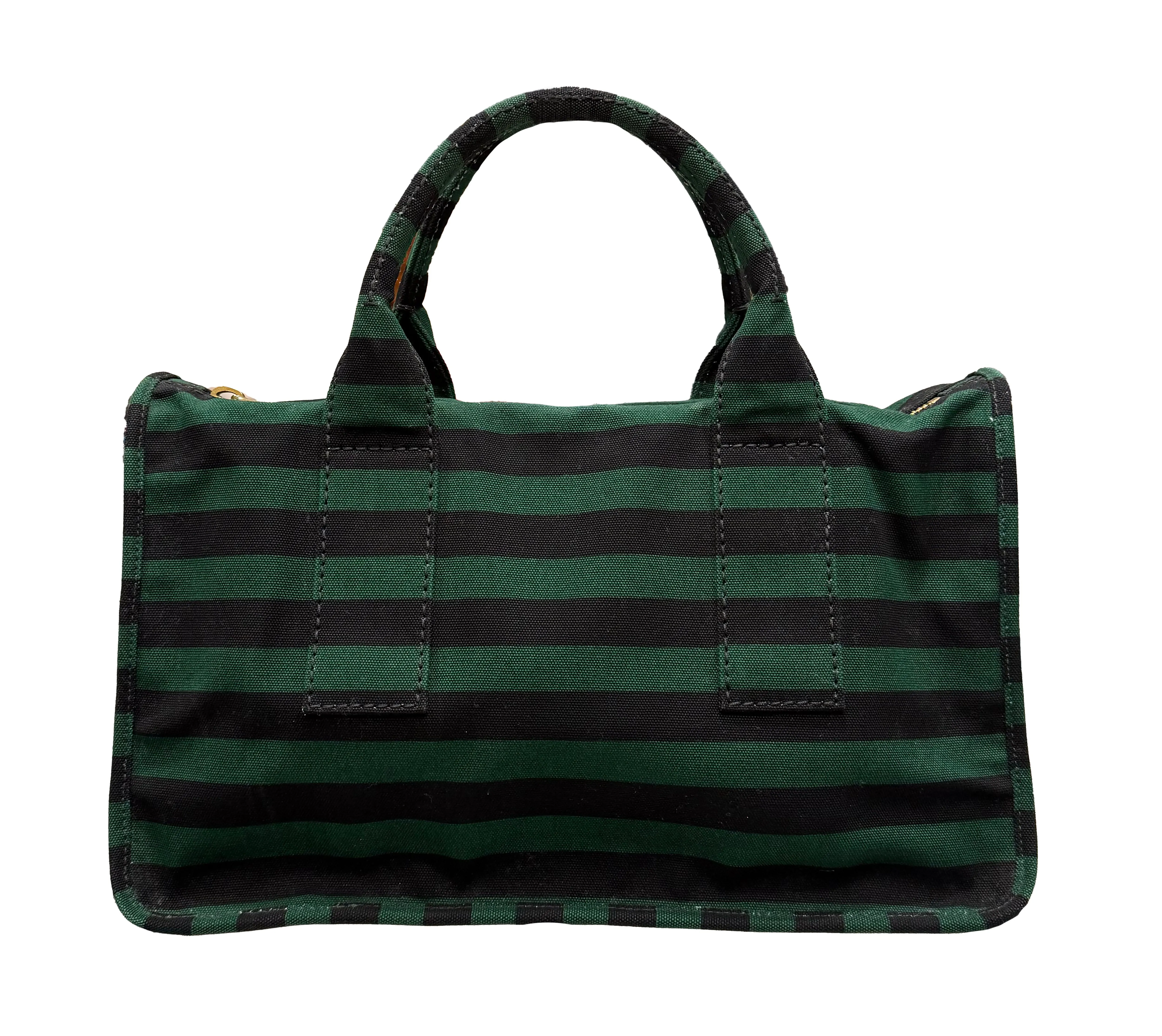Prada Canapa Righe Striped Handbag