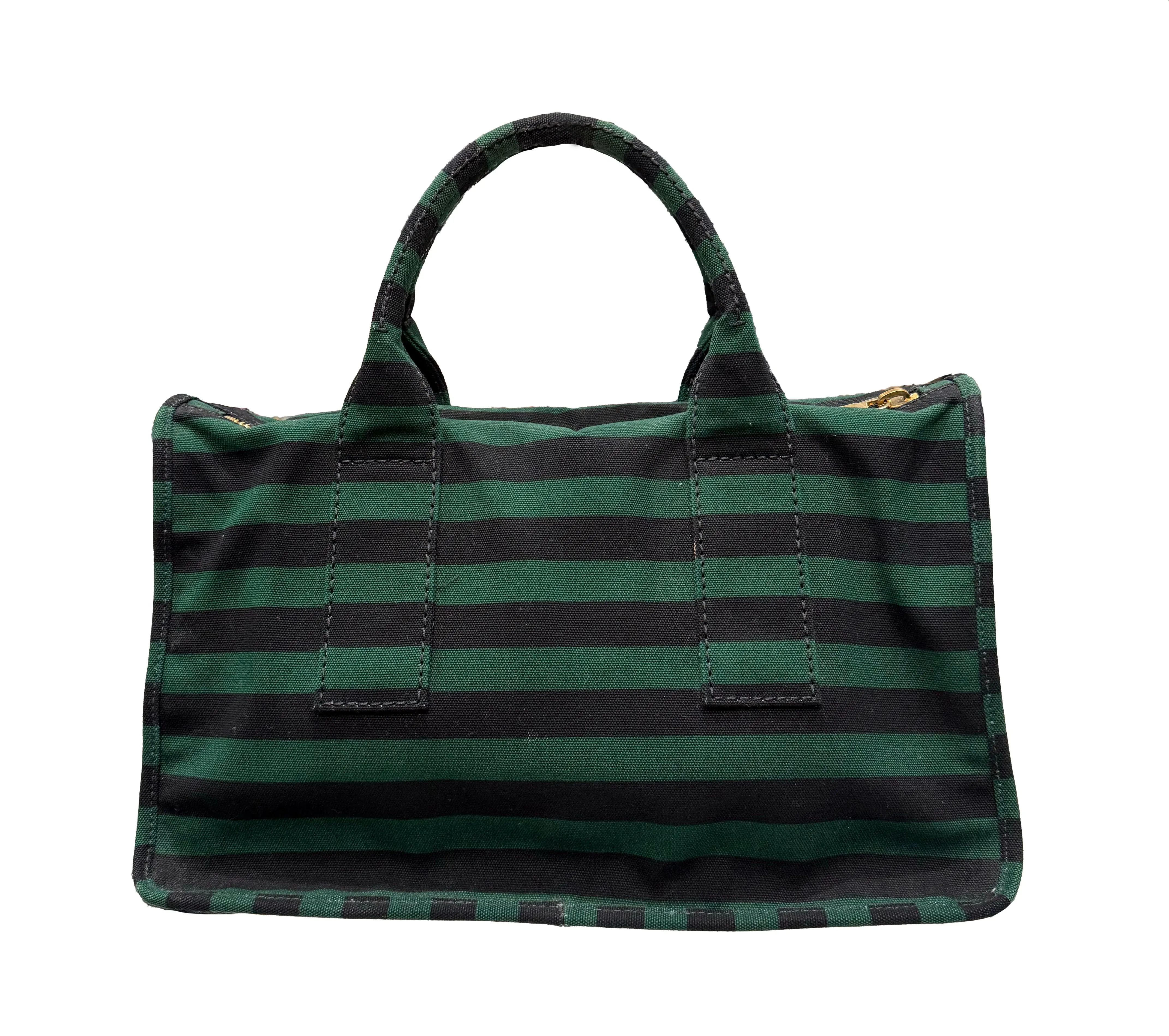 Prada Canapa Righe Striped Handbag