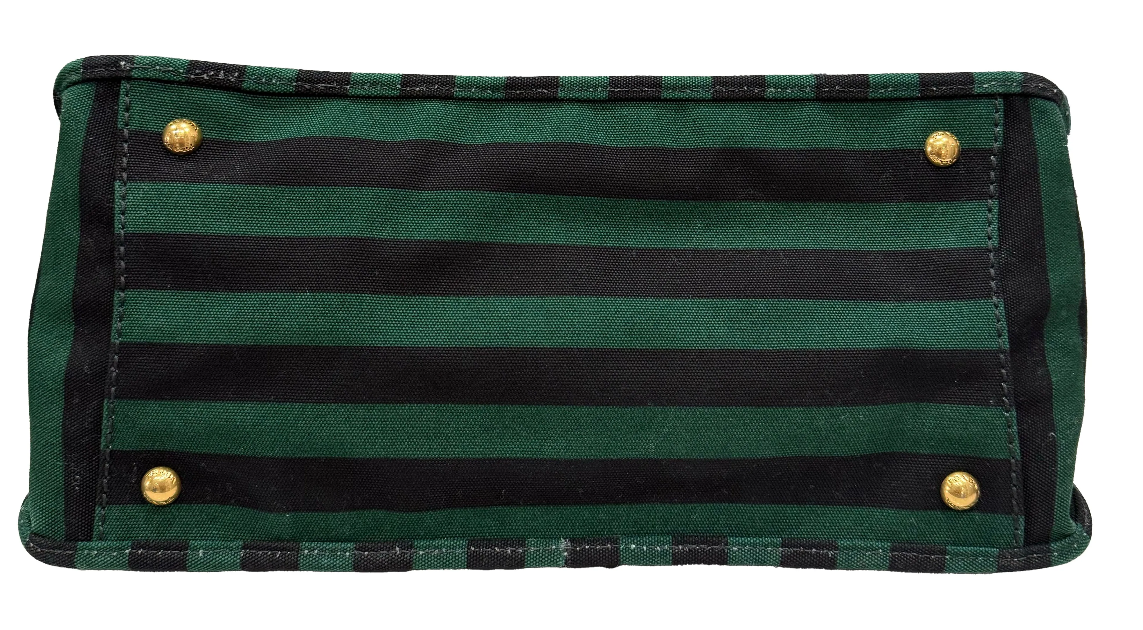 Prada Canapa Righe Striped Handbag