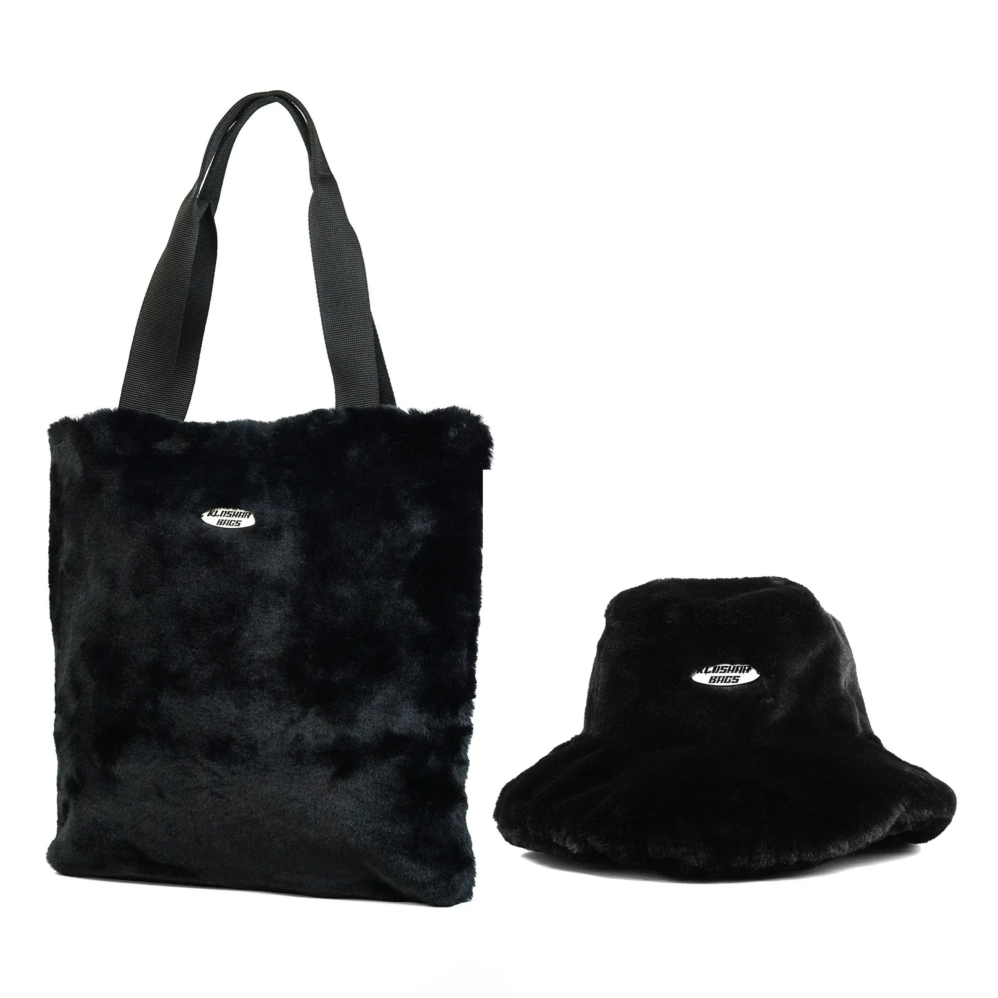 "BLACK SET " tote bag   hat