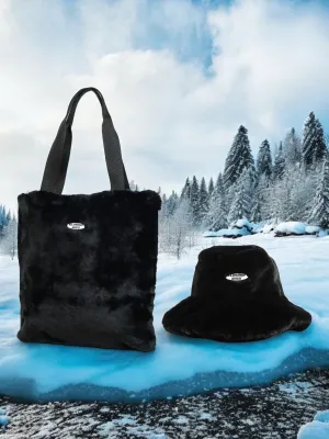 "BLACK SET " tote bag   hat