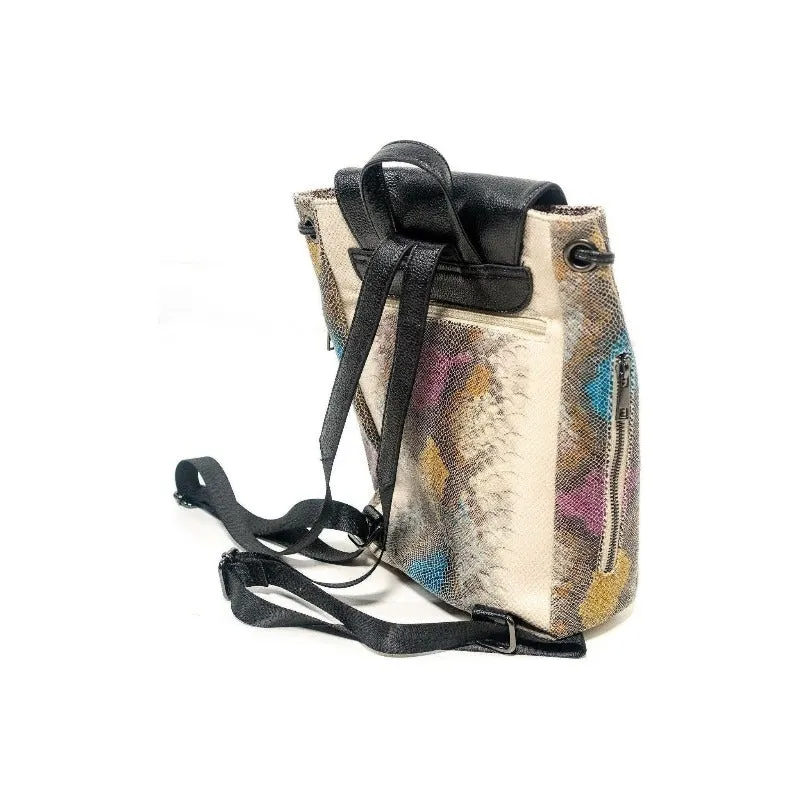 Ranae vegan leather drawstring backpack