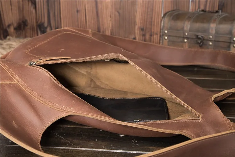 Real Leather Backpack for Men Personalized Retro Travel Bag