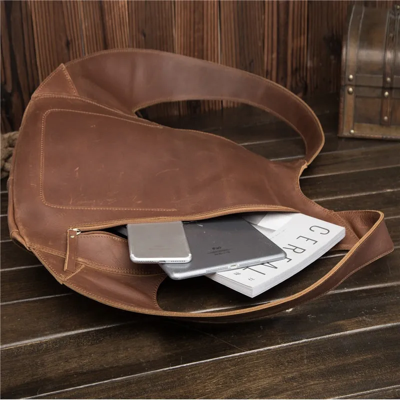 Real Leather Backpack for Men Personalized Retro Travel Bag