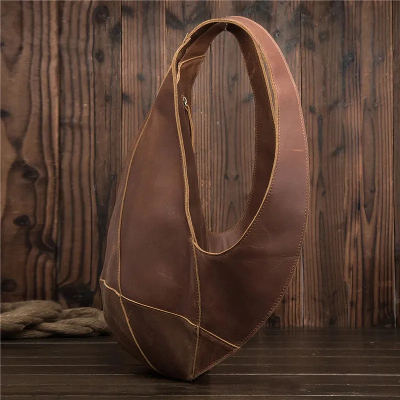 Real Leather Backpack for Men Personalized Retro Travel Bag