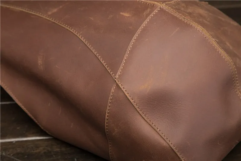 Real Leather Backpack for Men Personalized Retro Travel Bag