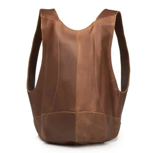Real Leather Backpack for Men Personalized Retro Travel Bag
