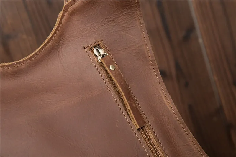 Real Leather Backpack for Men Personalized Retro Travel Bag