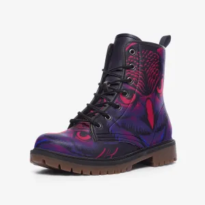 Red and bleu Owl Casual Leather Lightweight boots MT