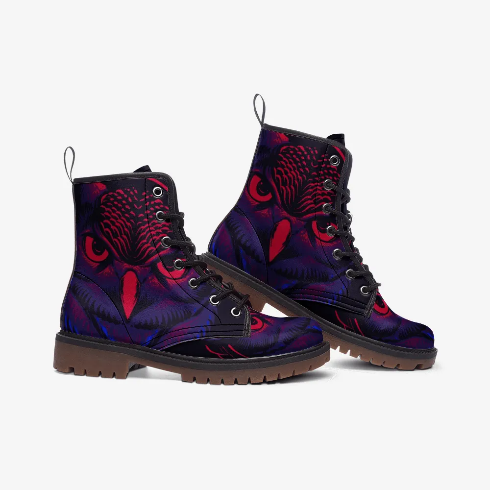 Red and bleu Owl Casual Leather Lightweight boots MT