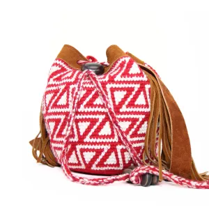 Red Ethnic Shoulder Bag Handmade Bag