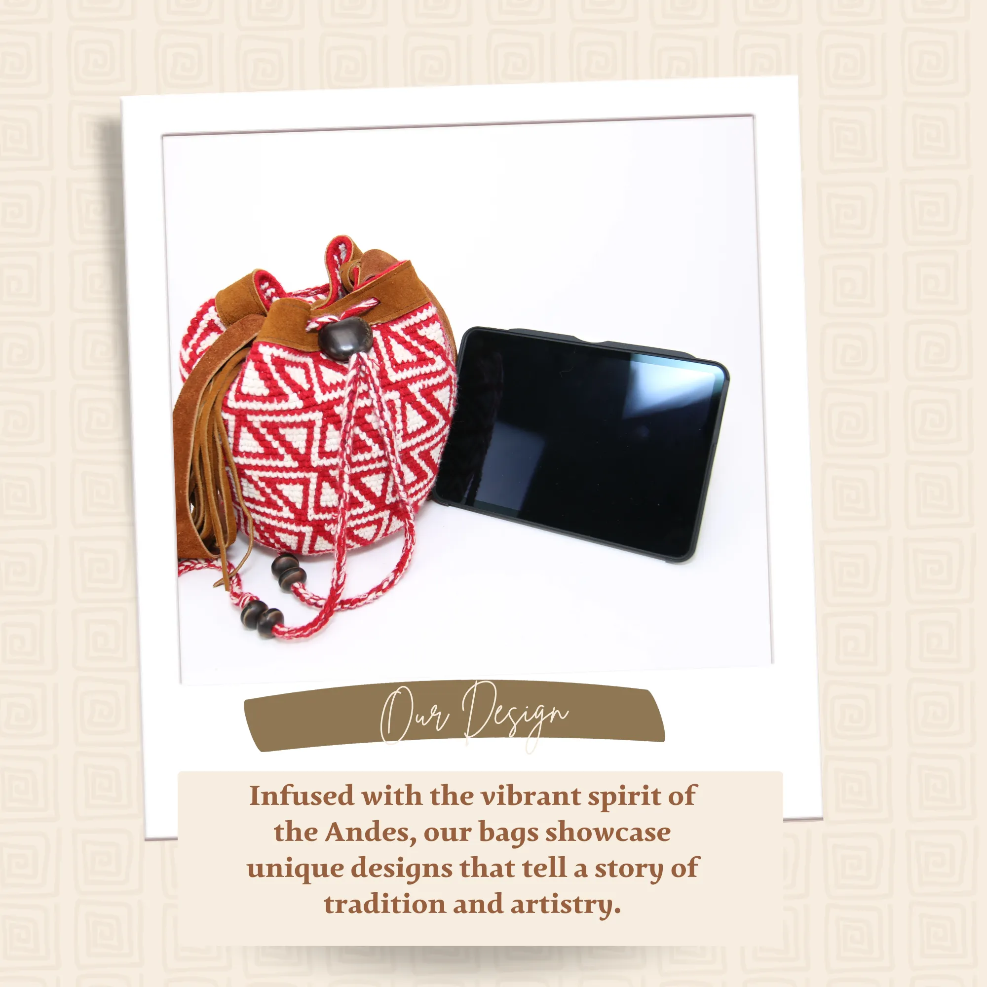 Red Ethnic Shoulder Bag Handmade Bag