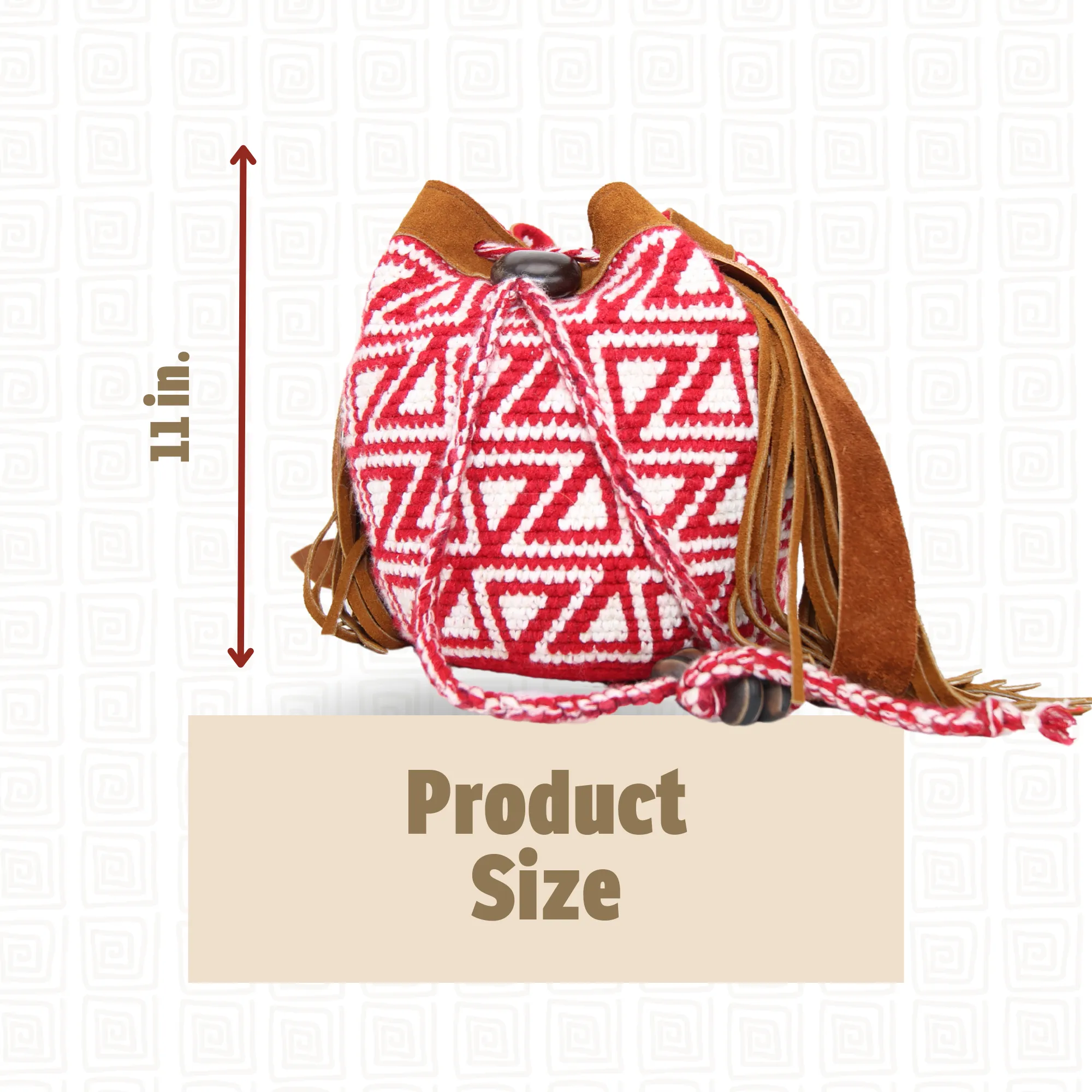 Red Ethnic Shoulder Bag Handmade Bag