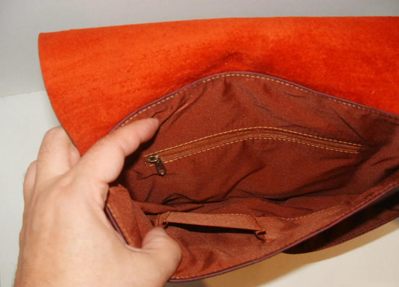 Red Waxed Leather Backpack