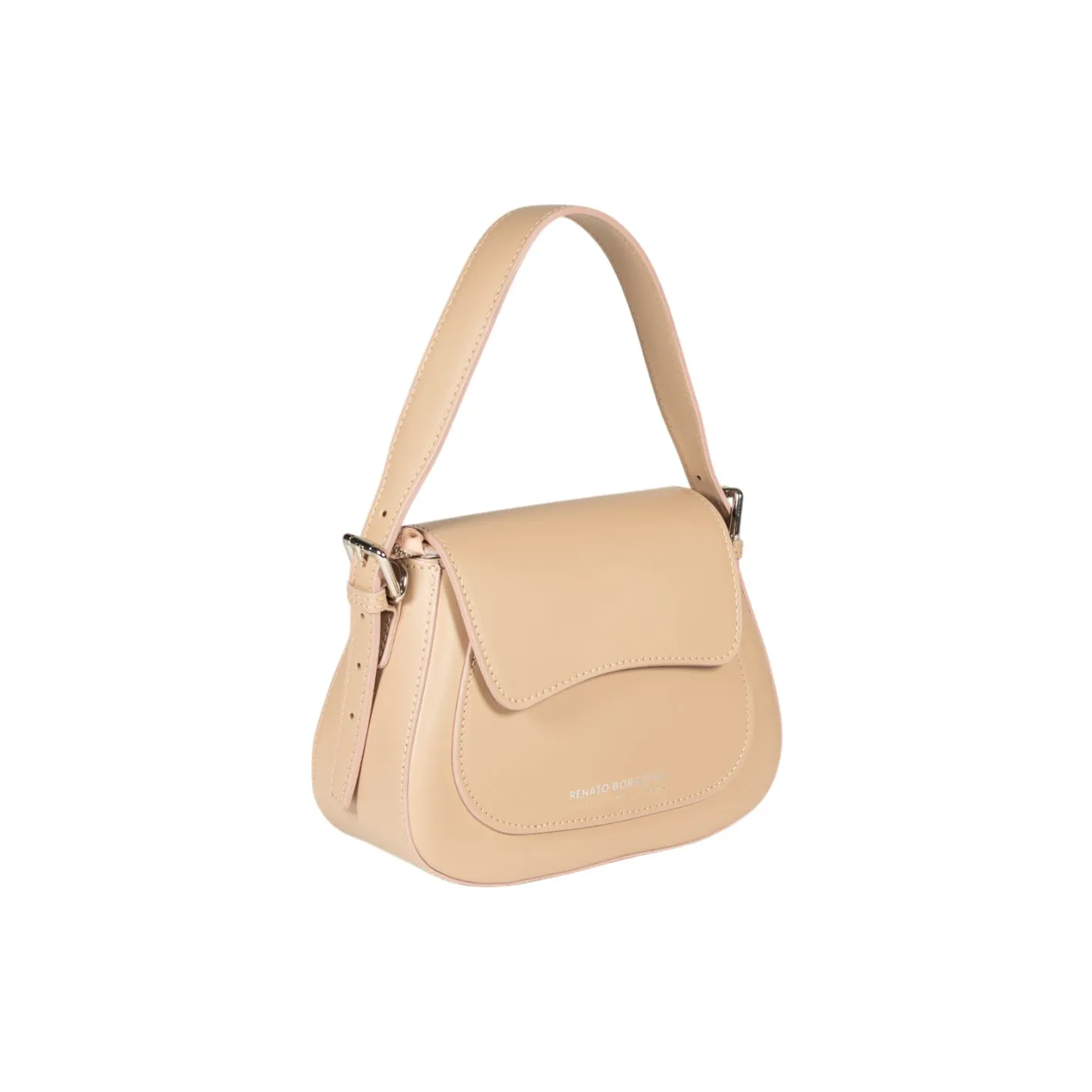 Renato Borzatta BRENDA Women's Bucket Bag in Genuine Leather Made in Italy. Shiny Gold Metal Accessories - Grey Color - Dimensions: cm 25 x 23.5 x 17 (Copy)