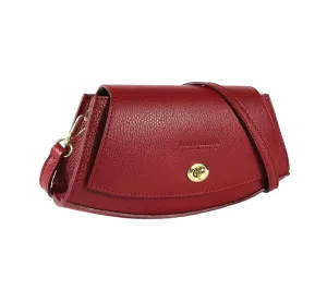 Renato Borzatta Leather Clutch Shoulder Bag Red