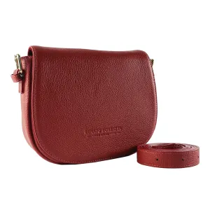 Renato Borzatta Leather Flap Shoulder Bag Red