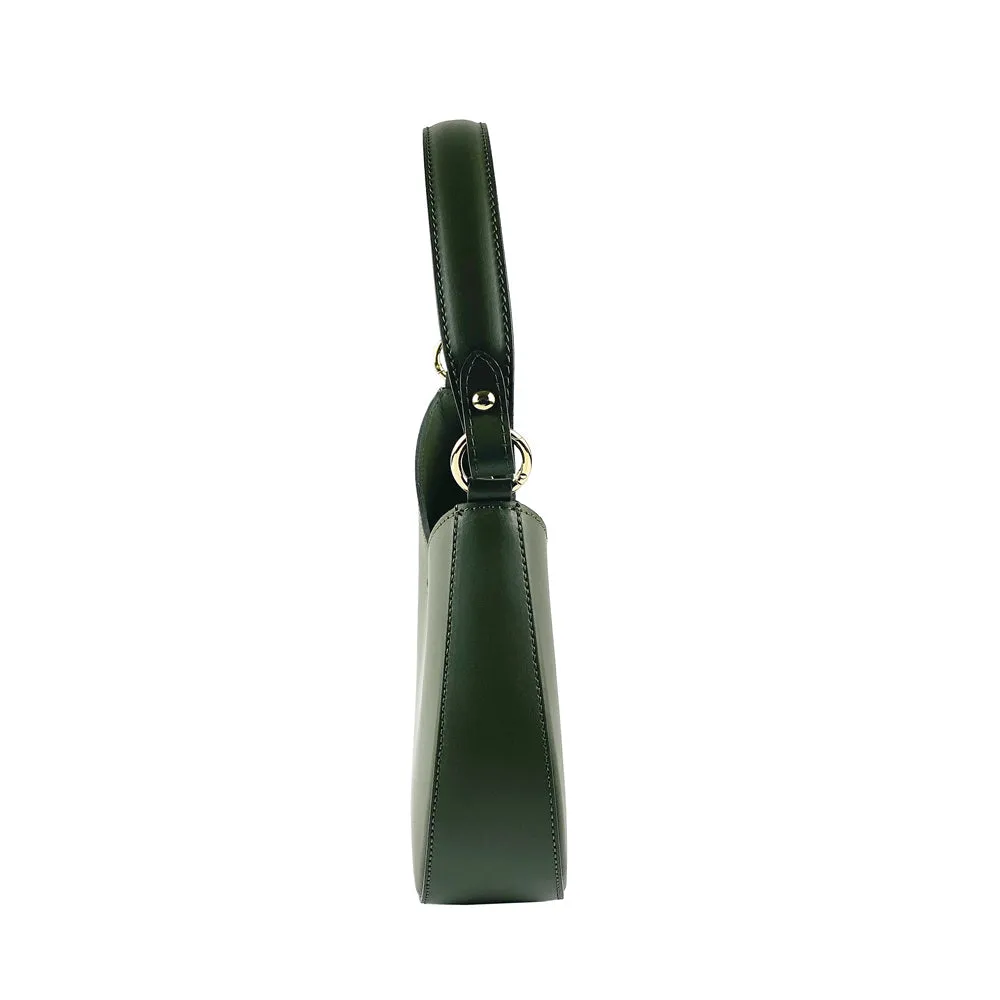 Renato Borzatta leather shoulder bag green