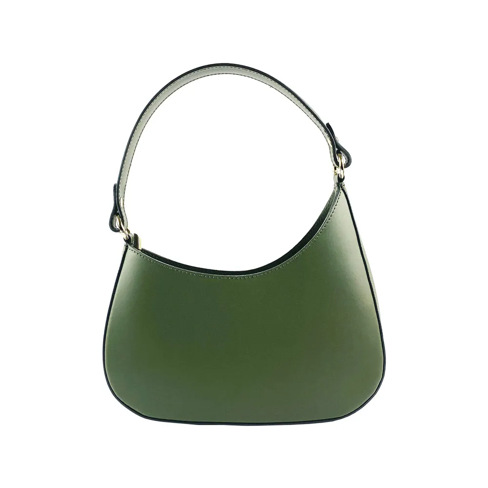Renato Borzatta leather shoulder bag green