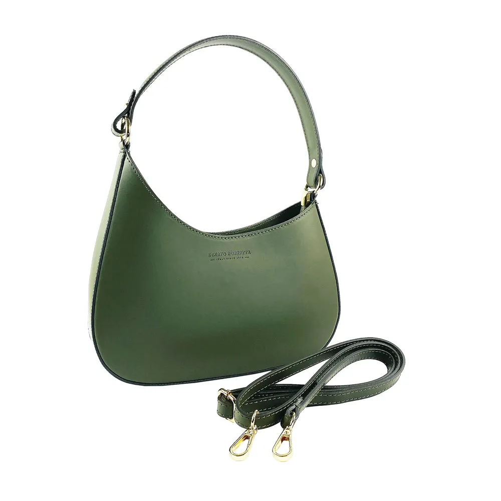 Renato Borzatta leather shoulder bag green