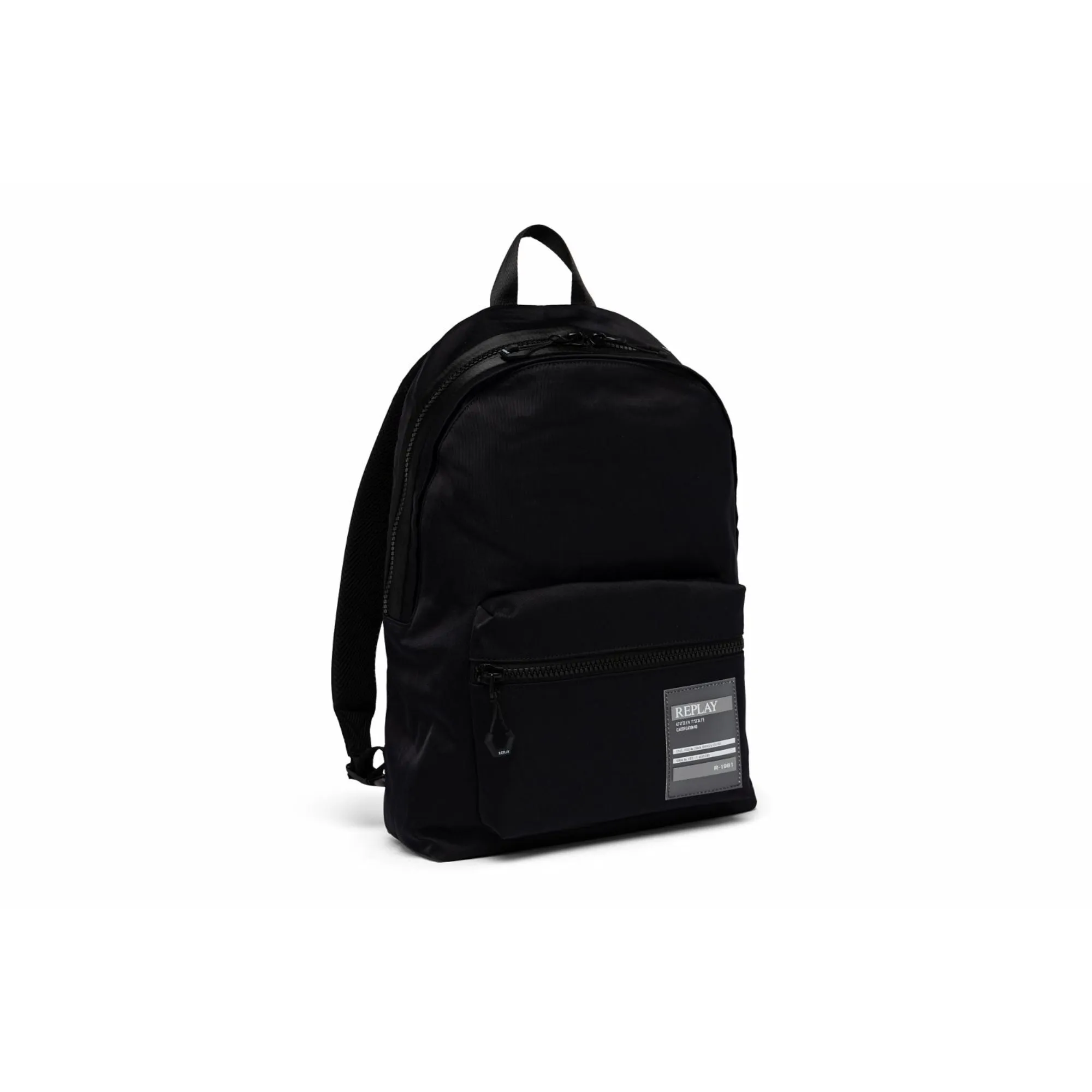 Replay Men's Black Nylon Twill Backpack