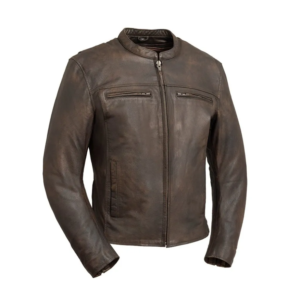 Rocky Men's Motorcycle Leather Jacket - Extreme Biker Leather