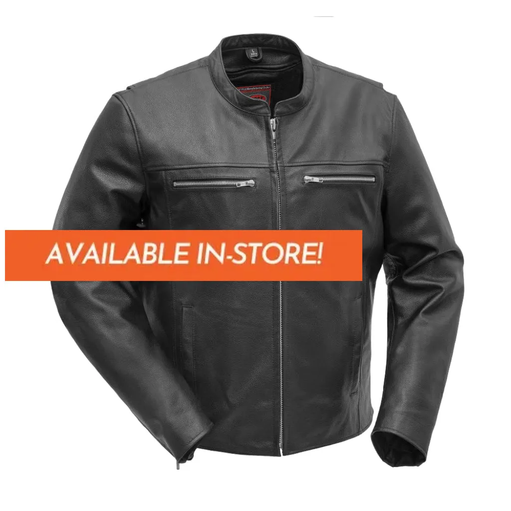 Rocky Men's Motorcycle Leather Jacket - Extreme Biker Leather