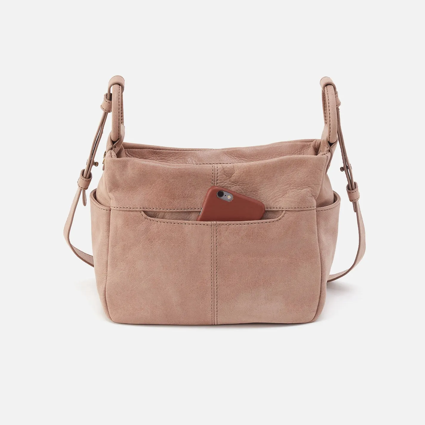 Sheila Crossbody In Buffed Leather - Hazel