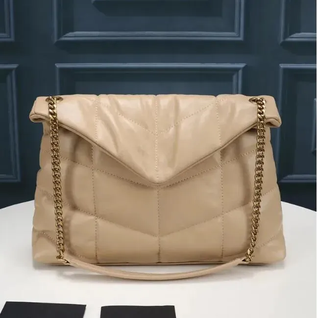 Shoulder Bag Puffer Women Crossbody Totes Backpack Purse Handbags Seam Leather Ladies Metal Chain Clamshell Messenger Luxurys Designers Bags