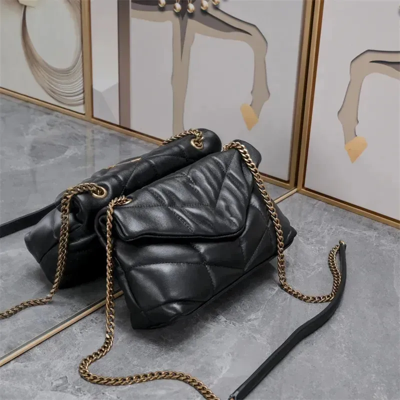 Shoulder Bag Puffer Women Crossbody Totes Backpack Purse Handbags Seam Leather Ladies Metal Chain Clamshell Messenger Luxurys Designers Bags