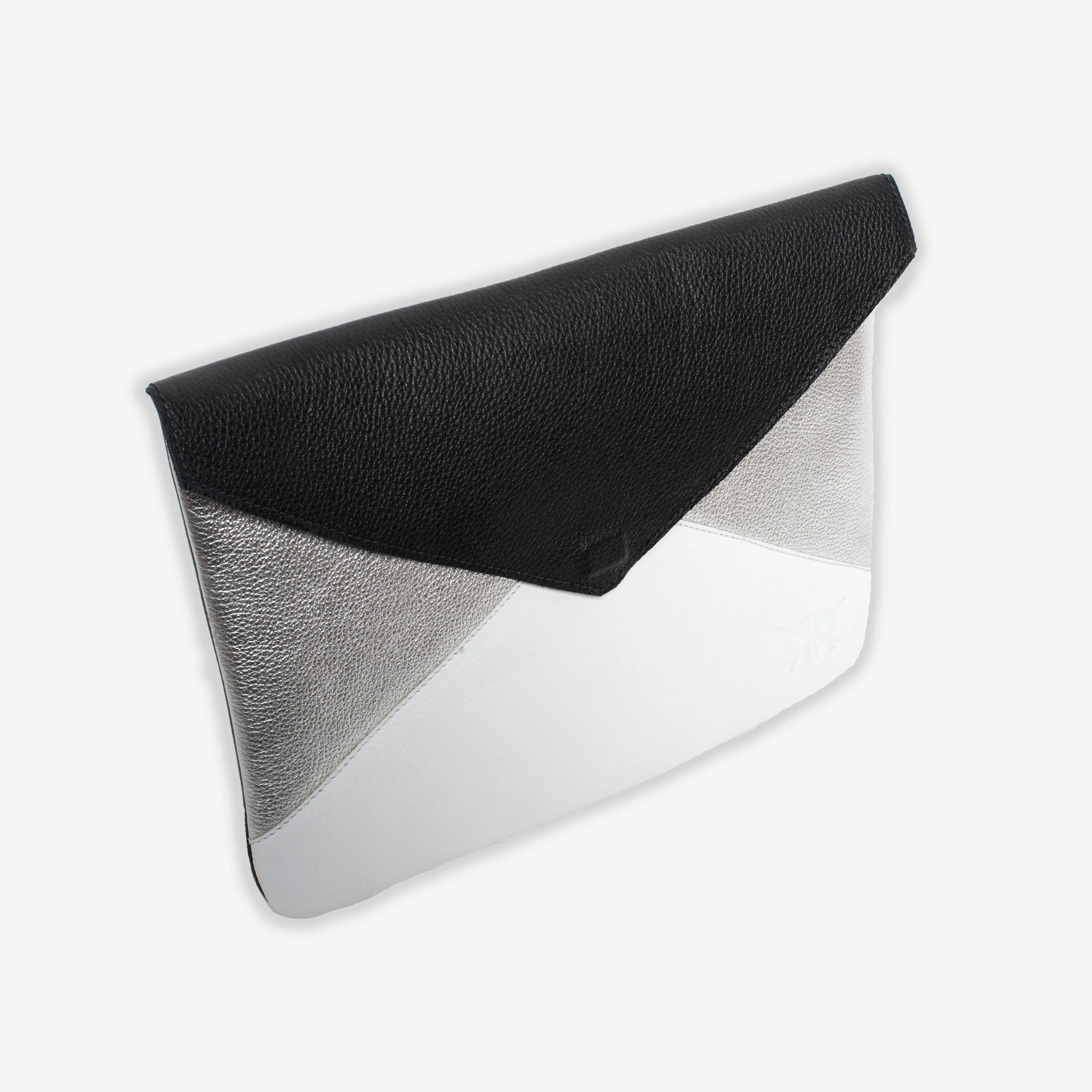 Silver Black Clutch