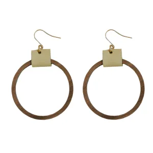 Simple Hoop Earrings - Honey