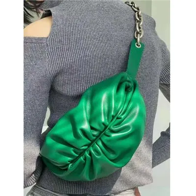 Small chest packs chains crossbody bags cow leather