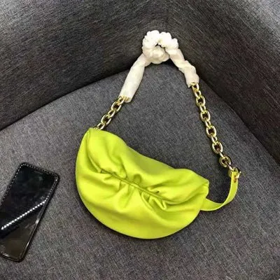 Small chest packs chains crossbody bags cow leather