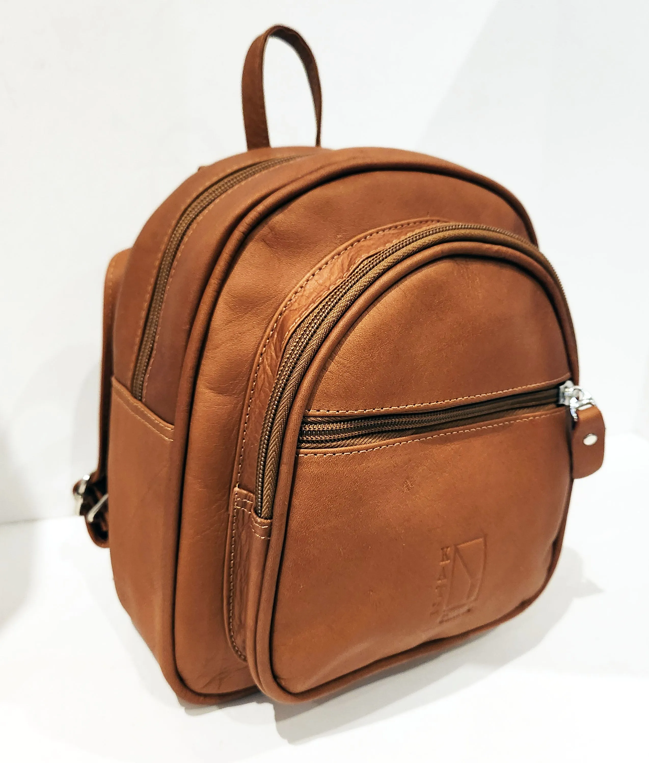 Small Tan Leather Rucksack