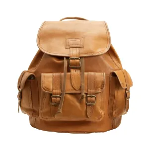 Soft Leather Shoulder Strap Backpack | Brown