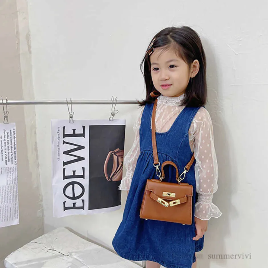 Spring Girls Candy Color Handbags Children Crossbody Lipstick Bag Old Kids PU Leather One-shoulder Bags Mini Purse