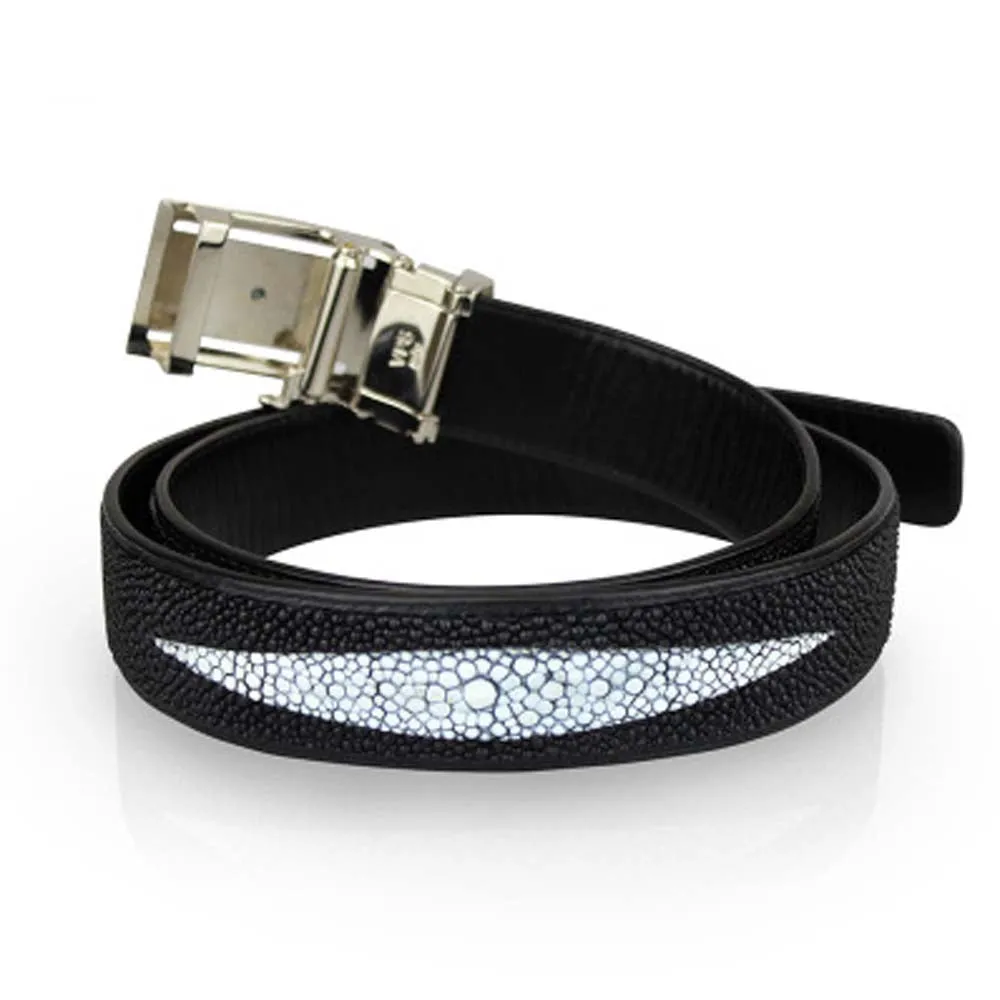 Stingray Leather Belt Automatic Buckle