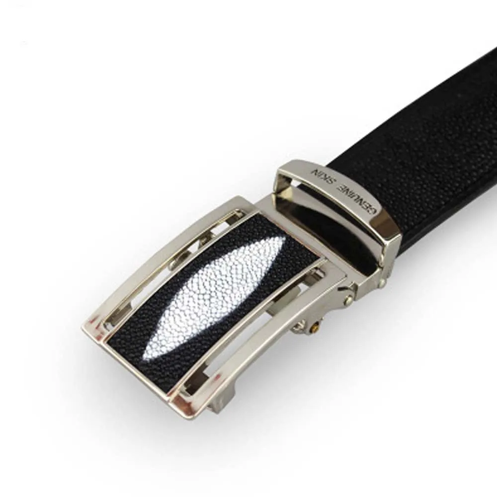 Stingray Leather Belt Automatic Buckle