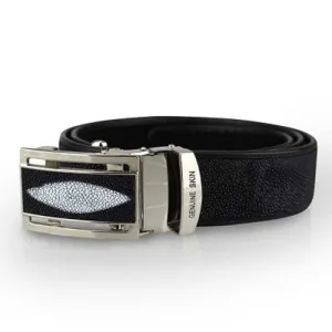 Stingray Leather Belt Automatic Buckle