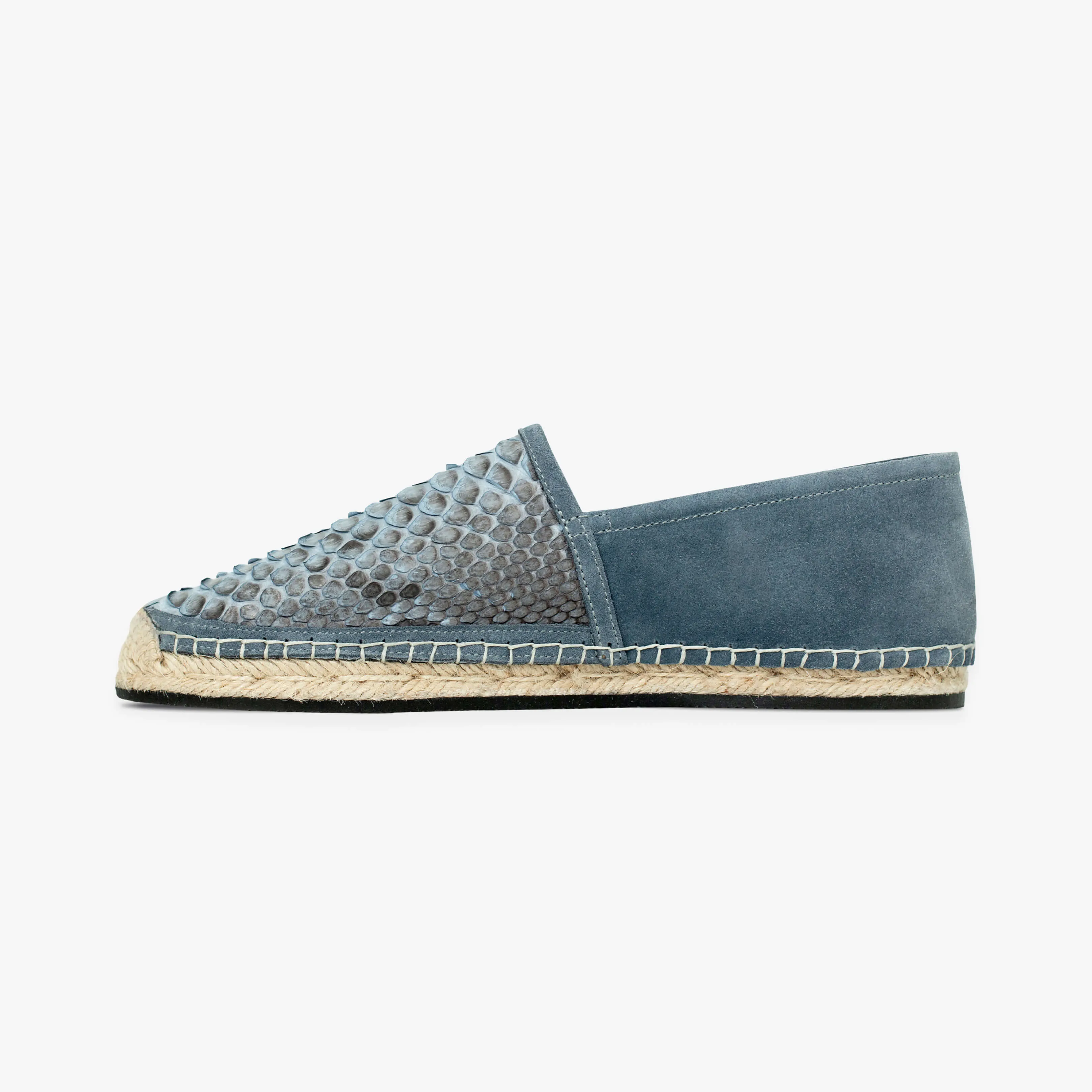 Suede & Python Leather Espadrille Shoes