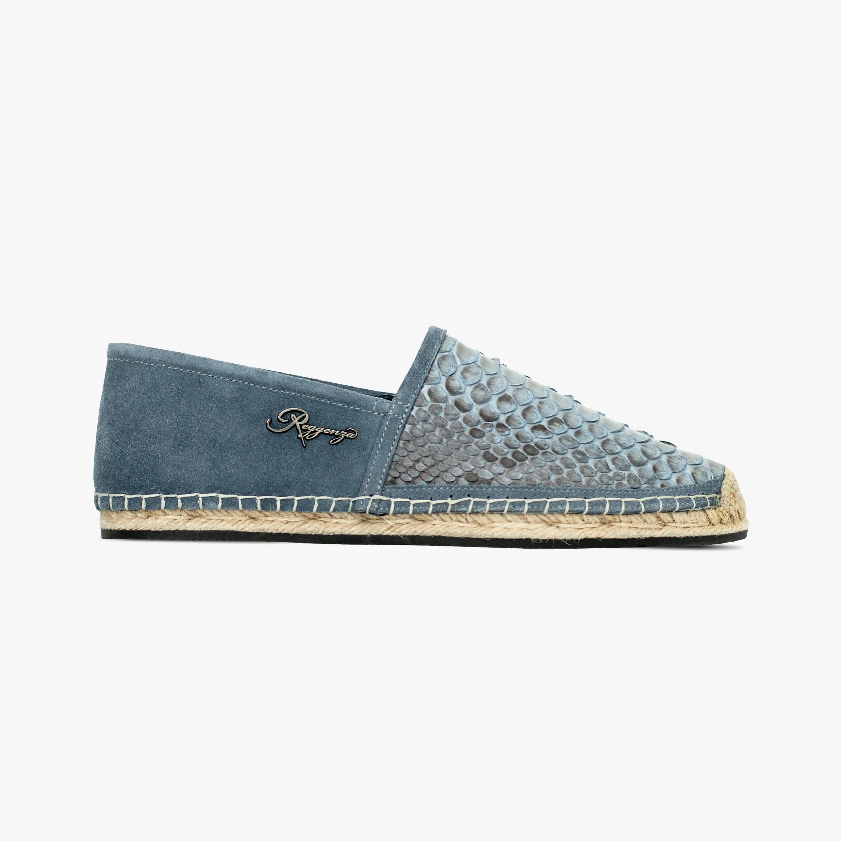 Suede & Python Leather Espadrille Shoes