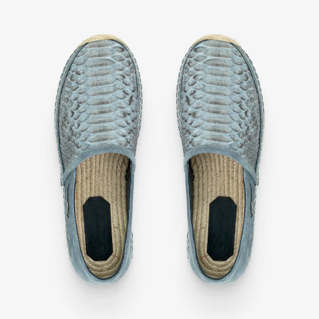 Suede & Python Leather Espadrille Shoes