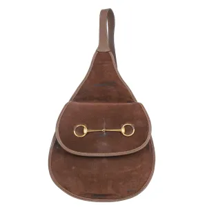 Suede Horsebit Slingback Backpack