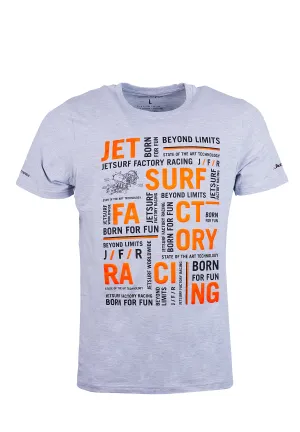 T-Shirt LETTERS Grey/Orange