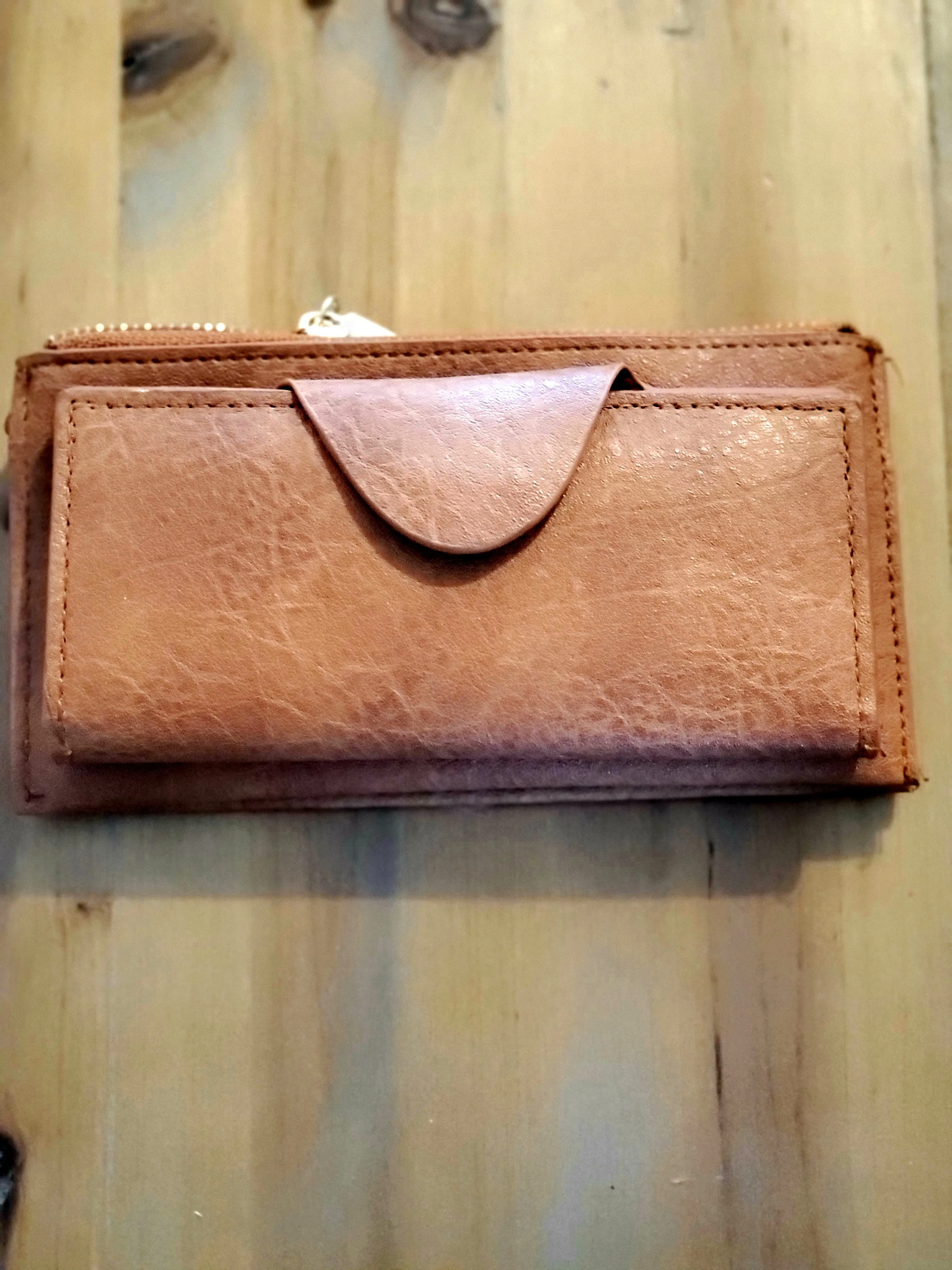 Tan Backpack Tote Bag and Wallet Set